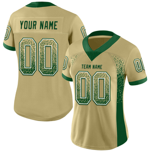 Wholesale Authentic American Football Jersey Drift Fashion Vegas Gold Green White Mesh Football Jersey Breathable Sports Jersey - Product Image 2