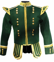Veste double boutonnage en 100 % laine de qualité supérieure, grande taille, personnalisée, or métallisé, pour costumes d'affaires pour hommes, manches longues