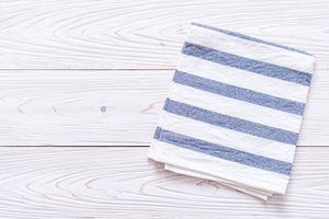 Serviette de cuisine en coton biologique 100% teint en fil à rayures, super absorbante, pour la cuisine et le golf, en promotion - Product Image 5