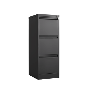 Organizzatore per Ufficio Domestico, Armadietto Verticale in Metallo a 3 Cassetti con Serratura, Armadietto Portadocumenti a Due Cassetti - Product Image 4