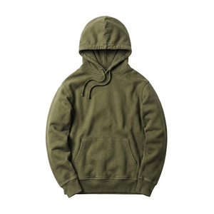 Unisex Heavyweight Cotton Fleece <b>Hoodie</b> Embroidered Box Logo Winter Pullover Sweatshirt Eco Friendly Black <b>Red</b> Pink Streetwear - Product Image 2