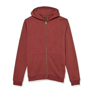 Veste de survêtement décontractée pour homme OEM personnalisée, bordeaux, entièrement zippée, haut de sport et de loisirs pour homme - Product Image 4
