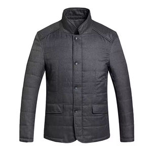 Unisex <b>Hooded</b> Quilted Jacket Solid Color Eco-Friendly Windproof <b>Wool</b>-Lined Winter <b>Coat</b> Slim Fit Regular Length - Product Image 1