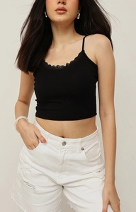 Oferta de Verano: Top Corto de Algodón Acanalado para Mujer, Fácil de Combinar, Ajuste Ceñido, Ideal para un Look Casual, Básico pero de Alta Calidad - Product Image 6