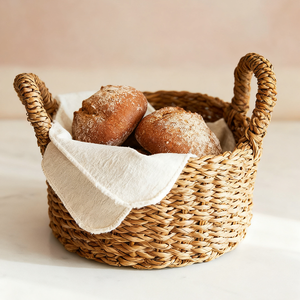 Cesta Tejida de Pasto Marino Natural de Primera Calidad con Asas Resistentes para Organización del Hogar, Almacenamiento de Alimentos en la Cocina y Uso Multipropósito - Product Image 2