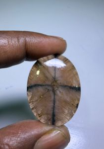 Colgante de Piedra Preciosa Natural de Chiastolita Marrón, Cabujón de Cristal Pulido, Chiastolita Natural para Joyería - Product Image 3