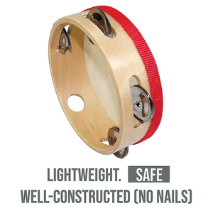 Tambourin en bois de qualité supérieure, fabriqué sur mesure, lumineux, pour professionnels et débutants. - Product Image 2