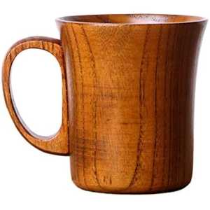 Taza de Café Cilíndrica de Madera Vintage, Taza de Cerveza de Madera Maciza, Hecha a Mano, Natural, para Bebidas, Regalos Empresariales Clásicos, Duradera - Product Image 3