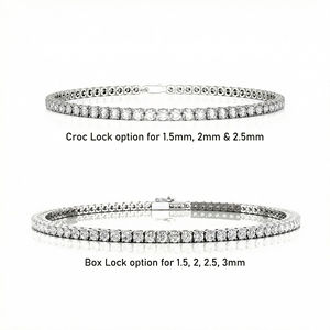 Bracelet Tennis en Or Massif 14K avec Diamants Naturels Taille Brillant Certifiés G VS Clarity Sertis à Griffes - Product Image 2