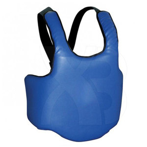 Protège-poitrine d'entraînement respirant et réglable en cuir PVC rouge et blanc Lawd Sports pour MMA et boxe - Product Image 2