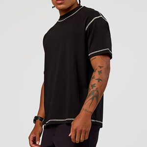 Camiseta Personalizada de Alta Calidad para Hombre, Estilo Holgado, Streetwear, 100% Algodón, Diseño Gráfico, Talla Grande, de Lujo - Product Image 4