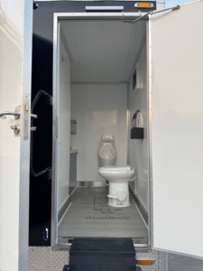 Remorque de toilettes préfabriquée en acier portable ACB pour les chantiers de construction et les événements, salle de bain personnalisée, remorque de luxe - Product Image 6