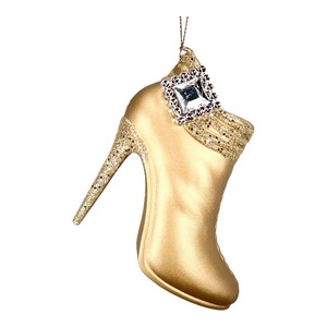 ของตกแต่งแขวนคริสต์มาส ปีใหม่ คุณภาพสูง ดีไซน์ไม่ซ้ำใคร สีเบจทอง ทำจากอะคริลิค รูปทรง 3 มิติ กระเป๋าถือ รองเท้าส้นสูง 2 มิติ ชุดเดรส - Product Image 5