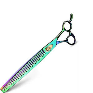 Ciseaux d'éclaircissement en acier inoxydable arc-en-ciel pour droitiers avec manche en céramique, lame affûtée, 32 dents, 7,25 pouces, pour usage en salon - Product Image 1