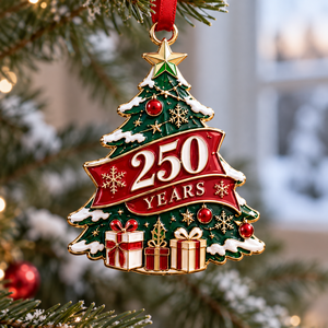Laser <b>Cut</b> Metal Christmas <b>Tree</b> Ornaments Custom Shape Logo Hollow Hanging Decoration Wholesale - Product Image 4