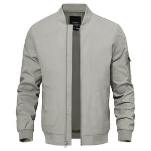 Chaqueta Bomber de Poliéster con Cuello Acanalado, Cremallera de PU, Estilo Casual para Exteriores, Ajuste Delgado, Talla Personalizada, Logotipo Bordado Personalizado, MOQ Bajo - Product Image 5