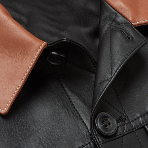 Chaqueta de Cuero Genuino para Hombre de Alta Calidad, Diseño Personalizado, Cómoda, Impermeable, Marca Privada, Moda - Product Image 3
