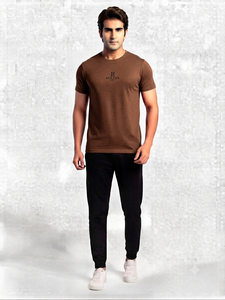 Camiseta Personalizada para Hombre con Cuello Redondo, Poliéster y Algodón, Transpirable, Súper Suave, Manga Corta, Diseño Sólido, Tejido de Punto, Uso Diario Informal - Product Image 4