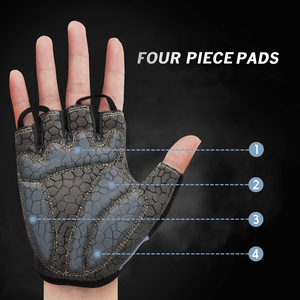 Gants demi-doigts en nylon respirant et écologique, réfléchissants néon haute visibilité, à boucle auto-agrippante, best-seller JINAH LEATHER INDUSTRIES WA-004 - Product Image 4