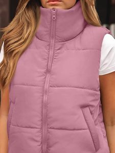 Gilet matelassé léger et isolant pour femme, fabricant OEM, logo personnalisé, veste sans manches matelassée pour femme, vente en gros - Product Image 4