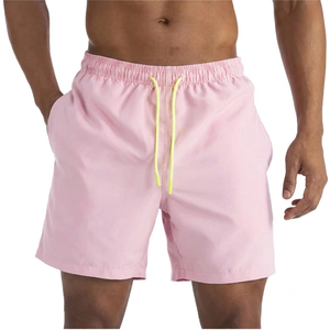 Nouveaux shorts pour hommes, couleur douce, taille mi-haute, coupe classique, tissu respirant, shorts personnalisés pour hommes à prix avantageux - Product Image 1