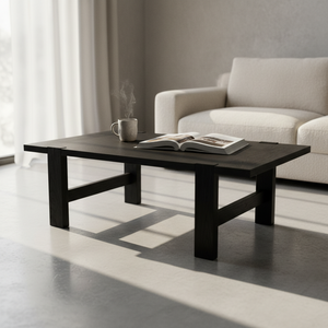 Muebles Modernos para Sala de Estar Estilo Vietnamita, Mesa de Centro Rectangular de Madera de Pino, MDF y Chapa de Fresno KD, Duradera, Ligera y Decorativa - Product Image 3