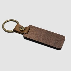 <b>Customize</b> Sublimation Engraved logo Wood Disc Key Chain Cus Rectangular Plain Wooden <b>Keychain</b> for Engraving - Product Image 1