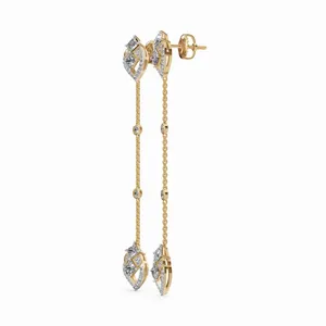 Pendientes de Diamantes Cultivados en Laboratorio Blushing Brilliance, Oro de 18K, 96 Piezas, Certificados por IGI, Joyería Moderna para Mujer - Product Image 3
