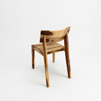 Chaise de salle à manger en bois massif de palissandre, fauteuil à grain de bois naturel, mobilier moderne pour la maison