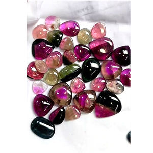 35 Pièces de Tourmaline Naturelle Bio Colorée, Cabochons Ovales Poire de 9mm à 15mm, Lot de 128 Carats, Iroc Sales, Haute Qualité, Turmaline Cabochon, 116 $ US - Product Image 1
