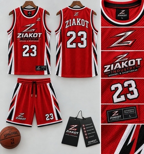 ขายส่งโดยตรงจาก ZIAKOT INDUSTRY เสื้อบาสเก็ตบอลย้อนยุคสีทองขาวแบบกำหนดเองของแท้ - Product Image 4