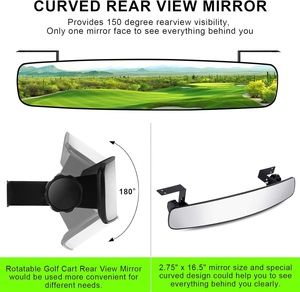 Espejo retrovisor panorámico ajustable para carrito de <span class=keywords><strong>golf</strong></span>, rotación giratoria de 150 16,5 ", gran angular, retrovisor completo para EZ Go, Club Car, Yamaha - Product Image 3