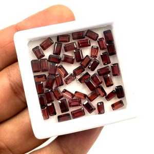 Granate Rojo Natural, Corte Esmeralda, 5mm 7mm, Forma Octogonal Facetada, Gema Suelta para Joyería, Venta al Por Mayor, Granate Calibrado - Product Image 2