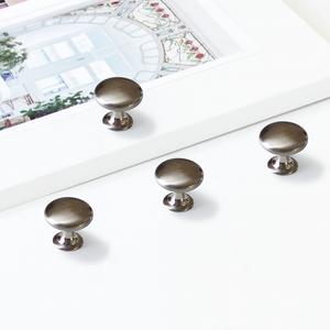 Perilla Redonda Duradera de Aleación de Zinc con Acabado Satinado Níquel para Armarios de Cocina, Tocadores de Baño, Mesitas de Noche y Herrajes para Cajones de Muebles - Product Image 3