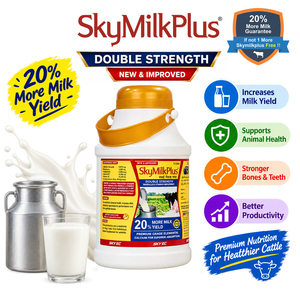 Complément alimentaire liquide SkyMilk Plus à double concentration en minéraux et vitamines pour bovins, ovins et volailles - 20 % de plus en rendement laitier |   Pack de 5 litres - Product Image 2