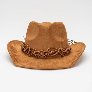 European American Style Suede Unisex <b>Western</b> Cowboy Party Fedora <b>Hat</b> Literary Retro Four Seasons - Product Image 1