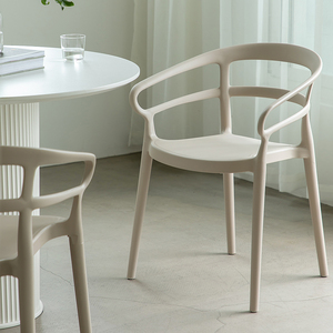 Sillón de Plástico Moderno e Integrado, Diseño Ergonómico Hueco, Silla de Comedor <span class=keywords><strong>para</strong></span> Uso en Interiores y Exteriores, Hogar y Comercios - Product Image 2