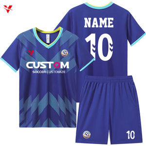 ชุดฟุตบอลขายดี รับทำโลโก้ ระบายอากาศได้ดี ไซส์ใหญ่ สำหรับทุกเพศ เล่นกีฬาฤดูร้อน ผ้าโพลีเอสเตอร์ 100% แห้งเร็ว แบบไม่มีแขน - Product Image 3