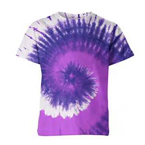 Wholesale New Trends Men's Casual Tie <b>Dye</b> O Neck Short Sleeve Multi Color Rainbow Breathable Eco-Friendly Regular Fit Shirt - Product Image 1