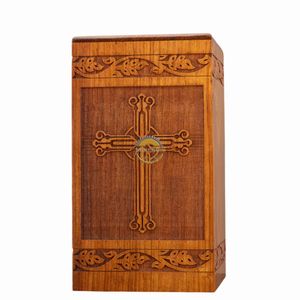 AYAANS Rosewood wooden Hand Carved Wooden Hot Selling cremation Urn <b>Box</b> for Adult Ashes Wholesale Cremation Urns (6X6X11)IN - Product Image 1