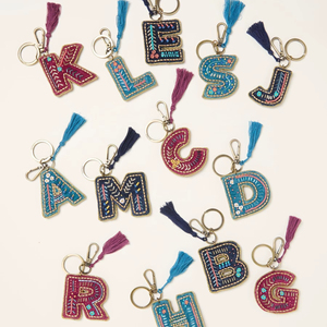 High-quality Special Gameday Handmade Fabric Beaded Adjustable Wristlet Keychain for White Colors Name Bag Charm <b>Key</b> <b>Holders</b> - Product Image 1