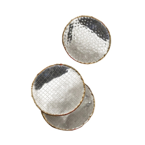 Sous-verres ronds de luxe en laiton massif pour boissons, sous-verres en métal doré brossé, ensemble de vaisselle, logo personnalisé, fournitures de bar en gros - Product Image 6