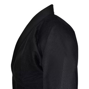 Uniforme de Karate Negro para Adultos Unisex, 100% Algodón, Duradero, Corte Regular, Ropa de Artes Marciales con Parche de Logotipo Rojo - Product Image 6
