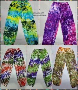 Rayón tie Dye harem pantalones multi colores rayón impreso pijamas tie Dye colores impreso rayón pijamas verano Pijamas - Product Image 1