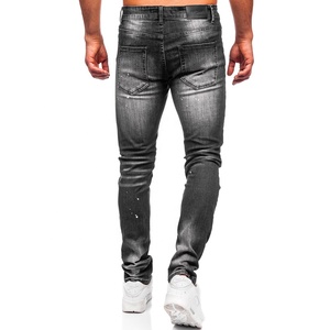 Pantalon en jean pour homme, coupe classique, tissu extensible en coton respirant, durable, décontracté, à porter tous les jours, pantalon de mode pour toutes les saisons - Product Image 3