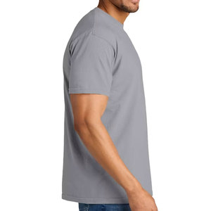 T-shirt décontracté d'été à manches courtes pour homme, 100 % coton biologique, léger, respirant, avec poche, personnalisable en gros - Product Image 4