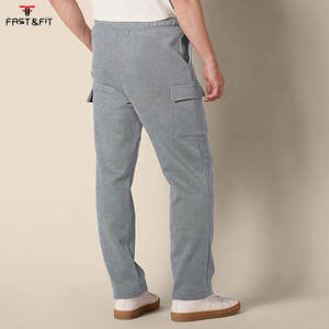 Custom Cotton Canvas Casual Sweatpants Mens Fitness Clothing <b>Joggers</b> Workout Pants with <b>Zip</b> <b>Pocket</b> - Product Image 3