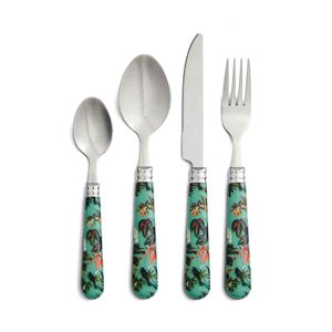 Ensemble de couverts minimalistes en acier inoxydable, couteau, fourchette, cuillère, finition miroir haute brillance, passe au lave-vaisselle, moderne, écologique, résistant à la rouille - Product Image 2