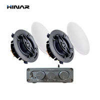 Speaker langit-langit dengan set amplifier 2.1 Channel 6.5 inci dalam Sistem Speaker Langit-langit Amplifier Kelas D RCA Audio