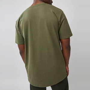 T-shirt décontracté à col rond en soie/coton personnalisé Sun Fade pour homme – Vêtement d'été vierge tricoté, coupe régulière, respirant, à manches courtes - Product Image 6